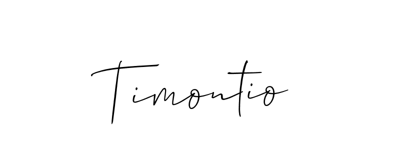 Design your own signature with our free online signature maker. With this signature software, you can create a handwritten (Allison_Script) signature for name Timontio. Timontio signature style 2 images and pictures png