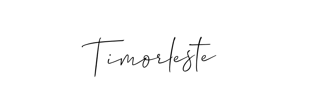 Create a beautiful signature design for name Timorleste. With this signature (Allison_Script) fonts, you can make a handwritten signature for free. Timorleste signature style 2 images and pictures png