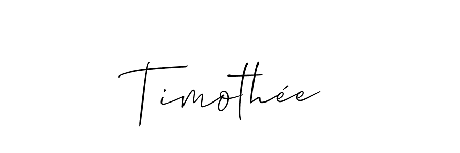 Design your own signature with our free online signature maker. With this signature software, you can create a handwritten (Allison_Script) signature for name Timothée. Timothée signature style 2 images and pictures png