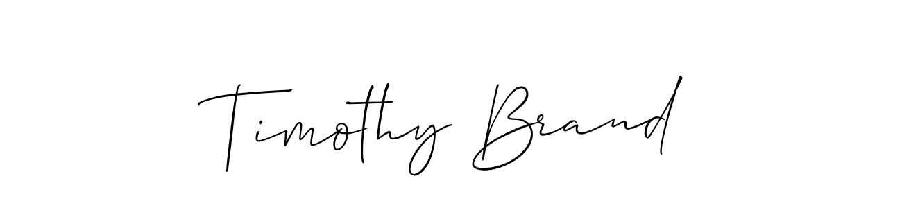 You should practise on your own different ways (Allison_Script) to write your name (Timothy Brand) in signature. don't let someone else do it for you. Timothy Brand signature style 2 images and pictures png