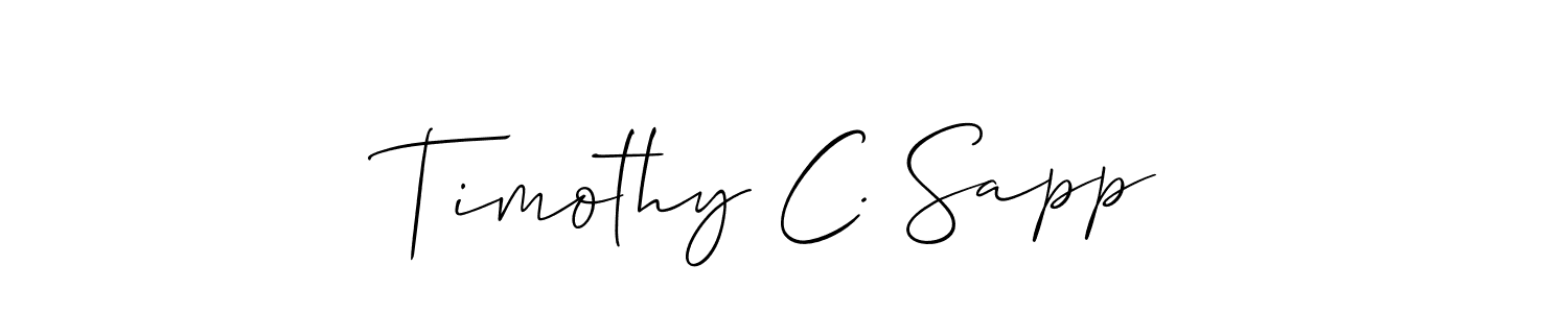 Best and Professional Signature Style for Timothy C. Sapp. Allison_Script Best Signature Style Collection. Timothy C. Sapp signature style 2 images and pictures png