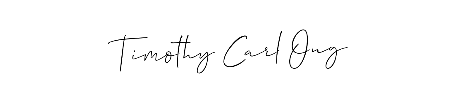 Timothy Carl Ong stylish signature style. Best Handwritten Sign (Allison_Script) for my name. Handwritten Signature Collection Ideas for my name Timothy Carl Ong. Timothy Carl Ong signature style 2 images and pictures png