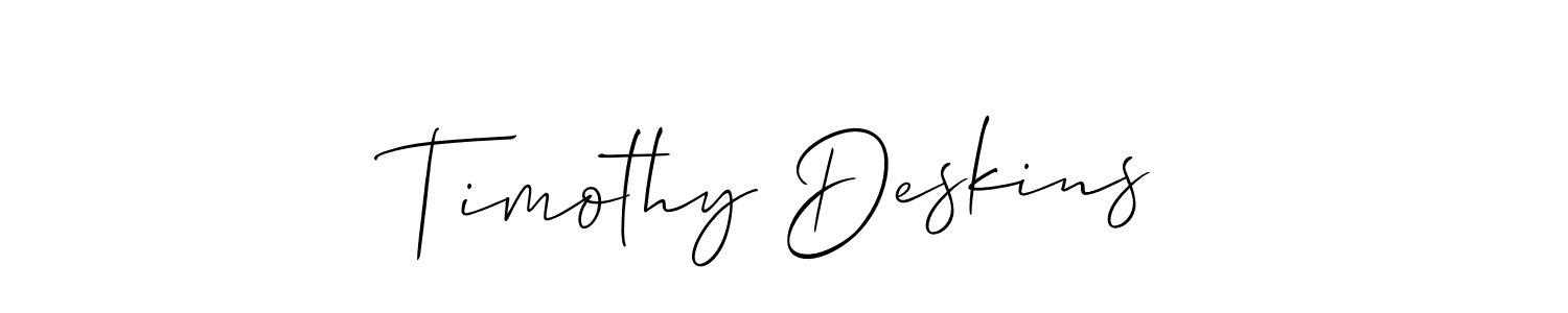 if you are searching for the best signature style for your name Timothy Deskins. so please give up your signature search. here we have designed multiple signature styles  using Allison_Script. Timothy Deskins signature style 2 images and pictures png