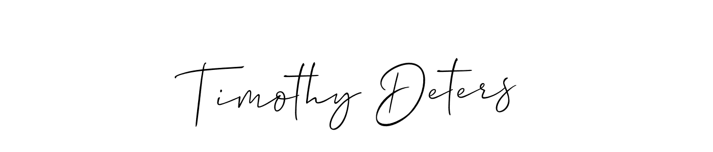 Best and Professional Signature Style for Timothy Deters. Allison_Script Best Signature Style Collection. Timothy Deters signature style 2 images and pictures png