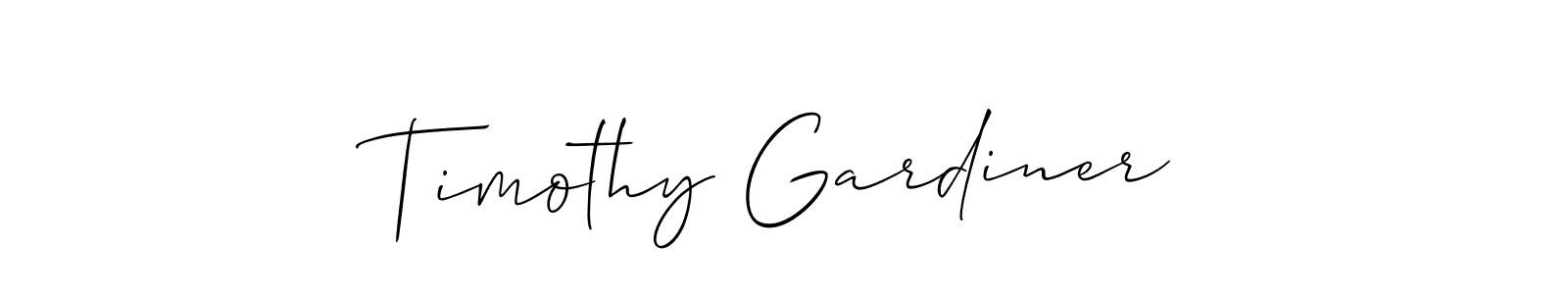 Use a signature maker to create a handwritten signature online. With this signature software, you can design (Allison_Script) your own signature for name Timothy Gardiner. Timothy Gardiner signature style 2 images and pictures png