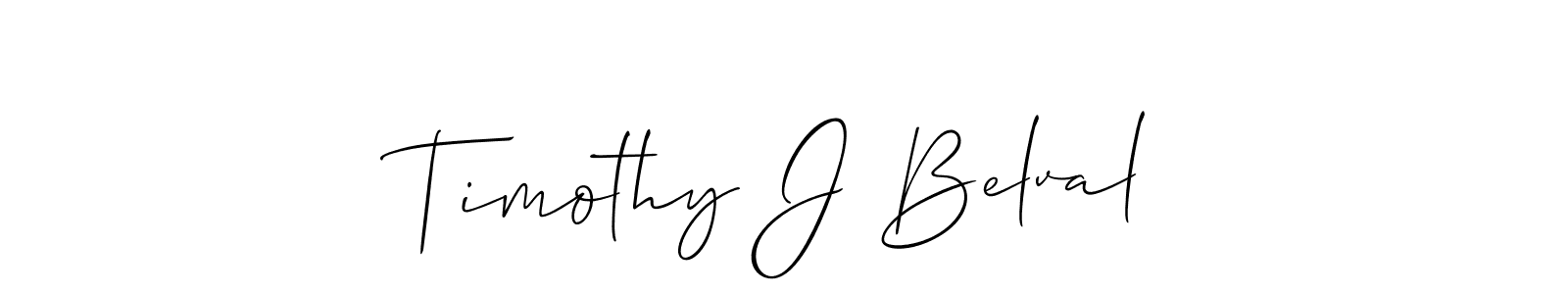 Make a beautiful signature design for name Timothy J Belval. Use this online signature maker to create a handwritten signature for free. Timothy J Belval signature style 2 images and pictures png