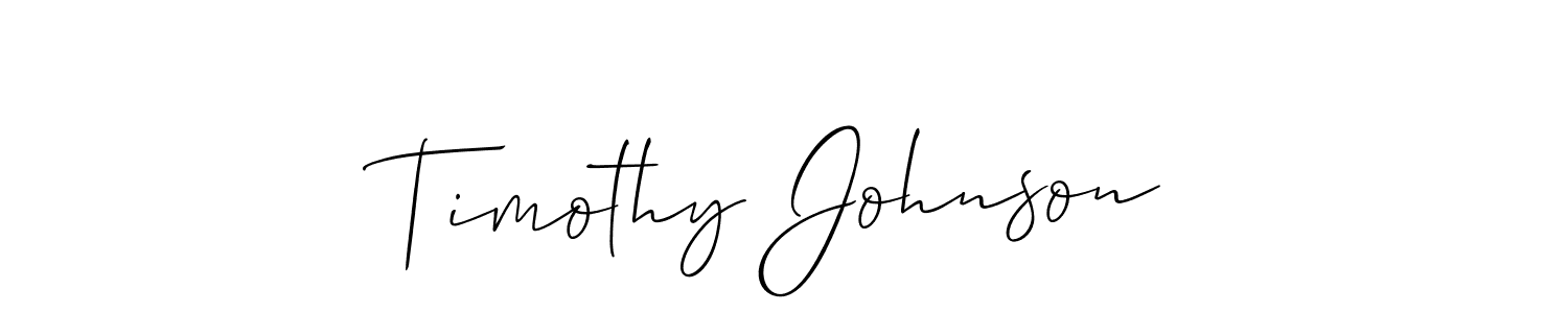 Timothy Johnson stylish signature style. Best Handwritten Sign (Allison_Script) for my name. Handwritten Signature Collection Ideas for my name Timothy Johnson. Timothy Johnson signature style 2 images and pictures png
