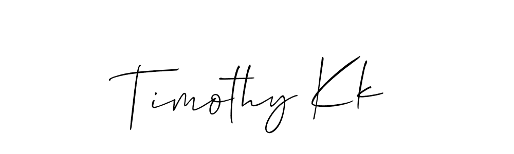 Create a beautiful signature design for name Timothy Kk. With this signature (Allison_Script) fonts, you can make a handwritten signature for free. Timothy Kk signature style 2 images and pictures png