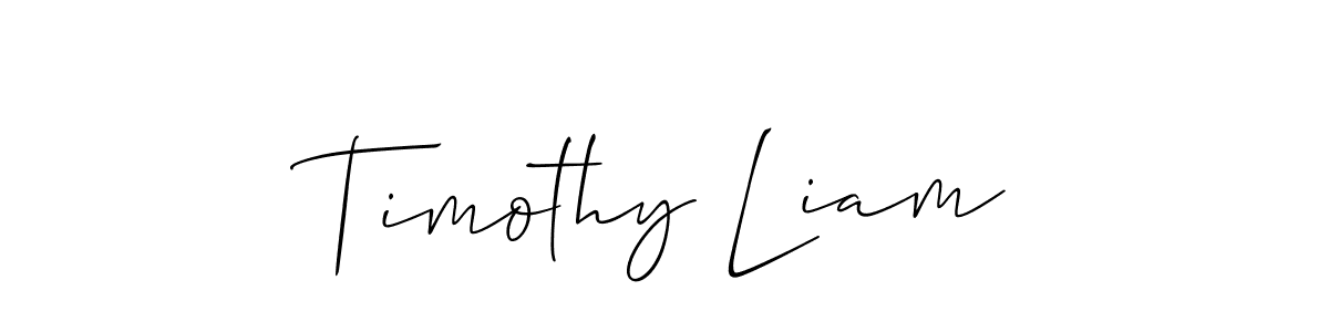 You should practise on your own different ways (Allison_Script) to write your name (Timothy Liam) in signature. don't let someone else do it for you. Timothy Liam signature style 2 images and pictures png