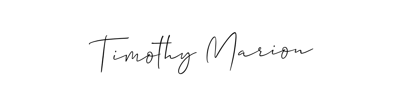 Make a beautiful signature design for name Timothy Marion. With this signature (Allison_Script) style, you can create a handwritten signature for free. Timothy Marion signature style 2 images and pictures png