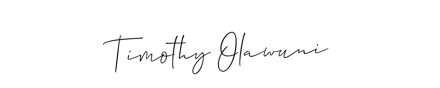 Make a beautiful signature design for name Timothy Olawuni. With this signature (Allison_Script) style, you can create a handwritten signature for free. Timothy Olawuni signature style 2 images and pictures png