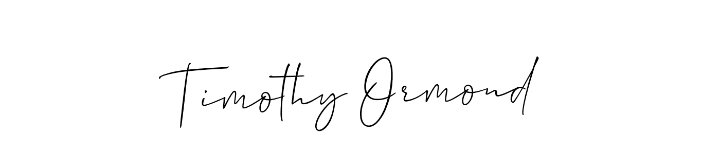 How to make Timothy Ormond name signature. Use Allison_Script style for creating short signs online. This is the latest handwritten sign. Timothy Ormond signature style 2 images and pictures png