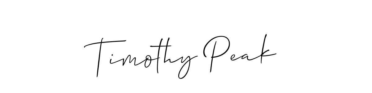 Create a beautiful signature design for name Timothy Peak. With this signature (Allison_Script) fonts, you can make a handwritten signature for free. Timothy Peak signature style 2 images and pictures png