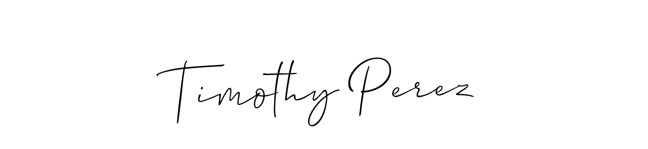 How to make Timothy Perez name signature. Use Allison_Script style for creating short signs online. This is the latest handwritten sign. Timothy Perez signature style 2 images and pictures png