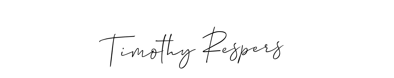 How to make Timothy Respers signature? Allison_Script is a professional autograph style. Create handwritten signature for Timothy Respers name. Timothy Respers signature style 2 images and pictures png