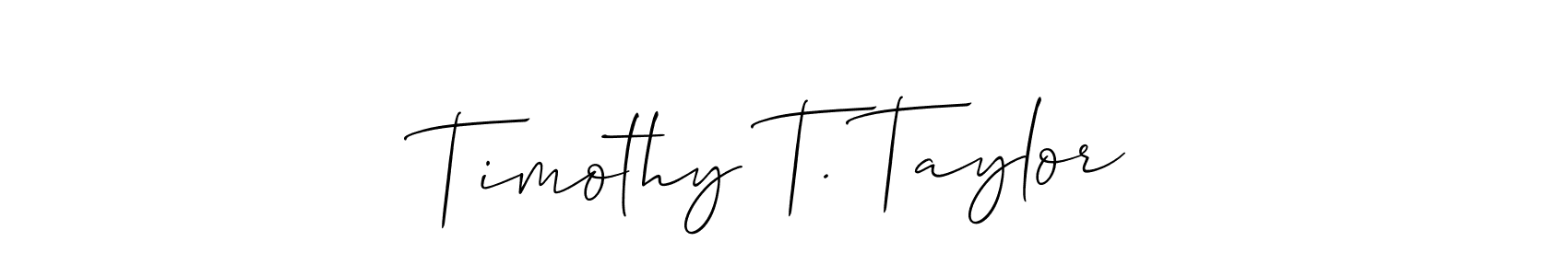 The best way (Allison_Script) to make a short signature is to pick only two or three words in your name. The name Timothy T. Taylor include a total of six letters. For converting this name. Timothy T. Taylor signature style 2 images and pictures png