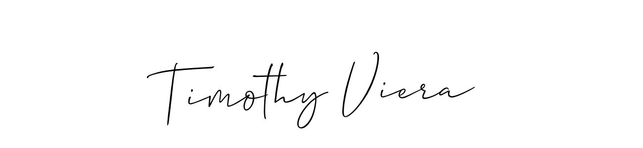 How to make Timothy Viera signature? Allison_Script is a professional autograph style. Create handwritten signature for Timothy Viera name. Timothy Viera signature style 2 images and pictures png
