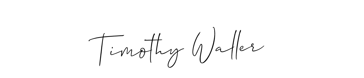 How to make Timothy Waller name signature. Use Allison_Script style for creating short signs online. This is the latest handwritten sign. Timothy Waller signature style 2 images and pictures png