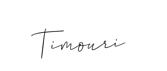 Use a signature maker to create a handwritten signature online. With this signature software, you can design (Allison_Script) your own signature for name Timouri. Timouri signature style 2 images and pictures png