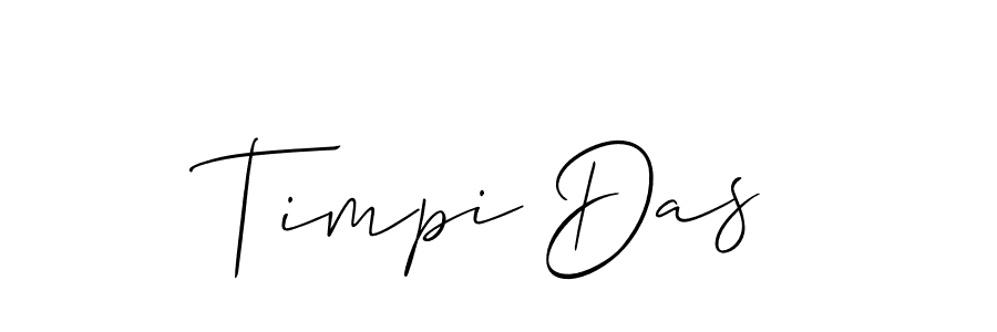 Create a beautiful signature design for name Timpi Das. With this signature (Allison_Script) fonts, you can make a handwritten signature for free. Timpi Das signature style 2 images and pictures png