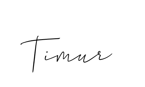 Create a beautiful signature design for name Timur. With this signature (Allison_Script) fonts, you can make a handwritten signature for free. Timur signature style 2 images and pictures png