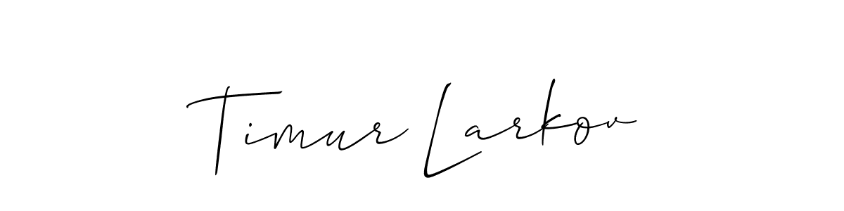 Create a beautiful signature design for name Timur Larkov. With this signature (Allison_Script) fonts, you can make a handwritten signature for free. Timur Larkov signature style 2 images and pictures png