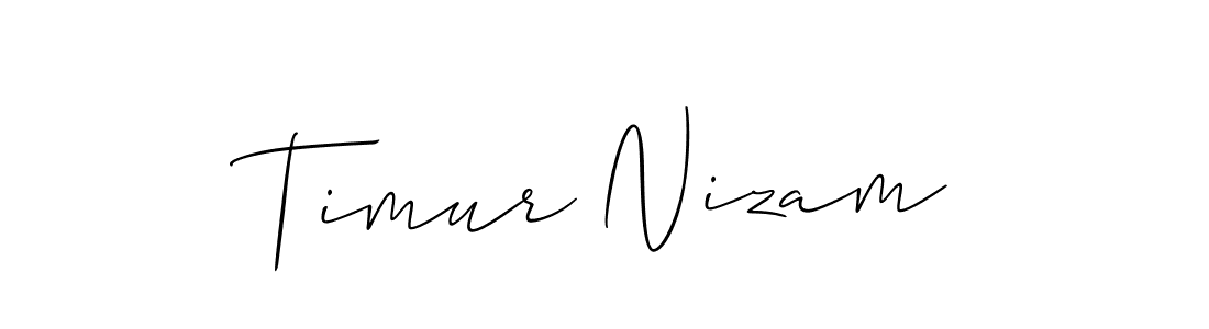 Also You can easily find your signature by using the search form. We will create Timur Nizam name handwritten signature images for you free of cost using Allison_Script sign style. Timur Nizam signature style 2 images and pictures png