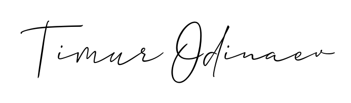 The Allison_Script signature style provides a bold statement for name Timur Odinaev. Designed for business owners, executives, and leaders. Timur Odinaev signature style 2 images and pictures png