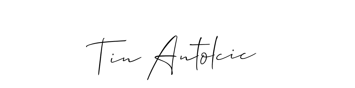 You should practise on your own different ways (Allison_Script) to write your name (Tin Antolcic) in signature. don't let someone else do it for you. Tin Antolcic signature style 2 images and pictures png