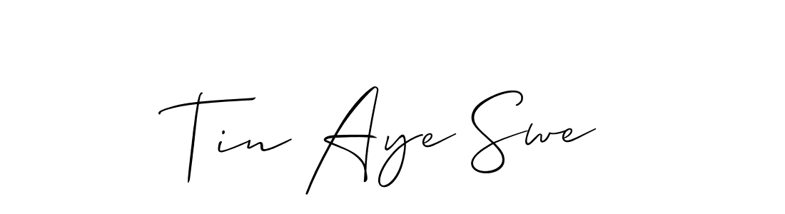 Use a signature maker to create a handwritten signature online. With this signature software, you can design (Allison_Script) your own signature for name Tin Aye Swe. Tin Aye Swe signature style 2 images and pictures png