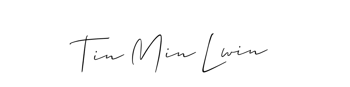 Make a beautiful signature design for name Tin Min Lwin. With this signature (Allison_Script) style, you can create a handwritten signature for free. Tin Min Lwin signature style 2 images and pictures png