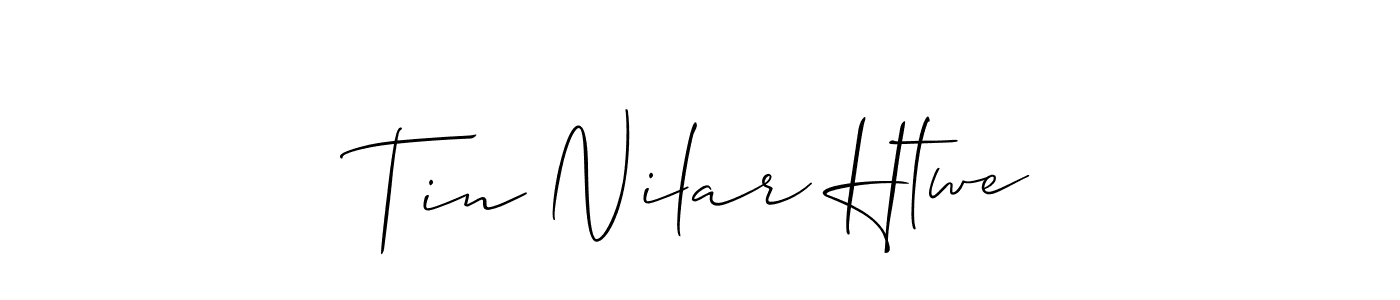 Allison_Script is a professional signature style that is perfect for those who want to add a touch of class to their signature. It is also a great choice for those who want to make their signature more unique. Get Tin Nilar Htwe name to fancy signature for free. Tin Nilar Htwe signature style 2 images and pictures png