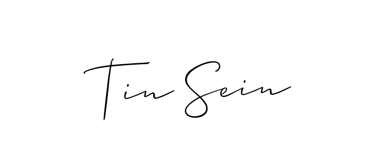 Use a signature maker to create a handwritten signature online. With this signature software, you can design (Allison_Script) your own signature for name Tin Sein. Tin Sein signature style 2 images and pictures png