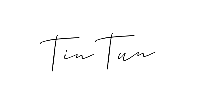 It looks lik you need a new signature style for name Tin Tun. Design unique handwritten (Allison_Script) signature with our free signature maker in just a few clicks. Tin Tun signature style 2 images and pictures png