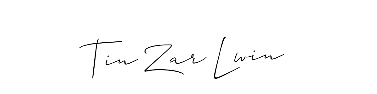Also we have Tin Zar Lwin name is the best signature style. Create professional handwritten signature collection using Allison_Script autograph style. Tin Zar Lwin signature style 2 images and pictures png