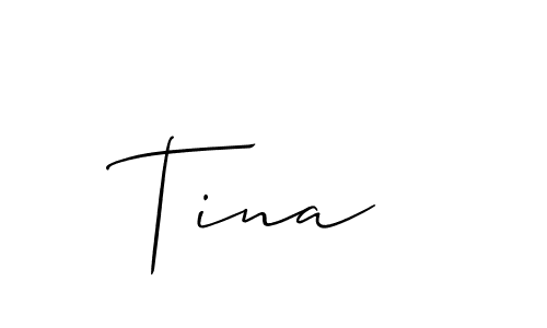 Create a beautiful signature design for name Tina . With this signature (Allison_Script) fonts, you can make a handwritten signature for free. Tina  signature style 2 images and pictures png