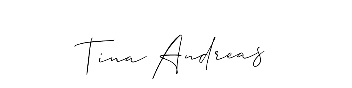 Tina Andreas stylish signature style. Best Handwritten Sign (Allison_Script) for my name. Handwritten Signature Collection Ideas for my name Tina Andreas. Tina Andreas signature style 2 images and pictures png