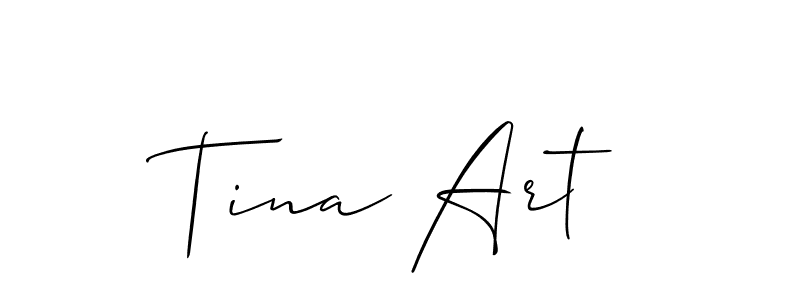 Create a beautiful signature design for name Tina Art. With this signature (Allison_Script) fonts, you can make a handwritten signature for free. Tina Art signature style 2 images and pictures png