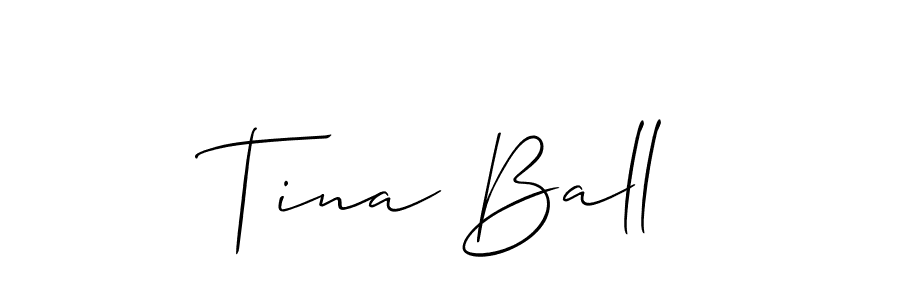 It looks lik you need a new signature style for name Tina Ball. Design unique handwritten (Allison_Script) signature with our free signature maker in just a few clicks. Tina Ball signature style 2 images and pictures png