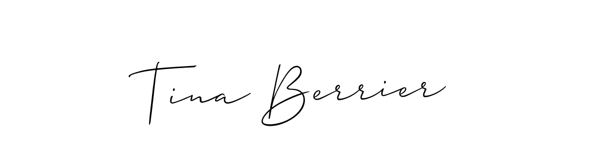 Use a signature maker to create a handwritten signature online. With this signature software, you can design (Allison_Script) your own signature for name Tina Berrier. Tina Berrier signature style 2 images and pictures png