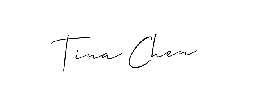 How to Draw Tina Chen signature style? Allison_Script is a latest design signature styles for name Tina Chen. Tina Chen signature style 2 images and pictures png