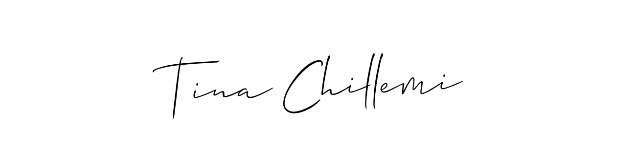 Design your own signature with our free online signature maker. With this signature software, you can create a handwritten (Allison_Script) signature for name Tina Chillemi. Tina Chillemi signature style 2 images and pictures png