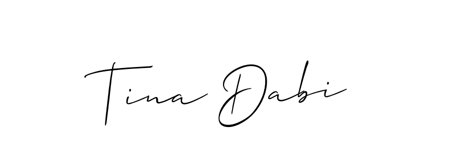 Also You can easily find your signature by using the search form. We will create Tina Dabi name handwritten signature images for you free of cost using Allison_Script sign style. Tina Dabi signature style 2 images and pictures png