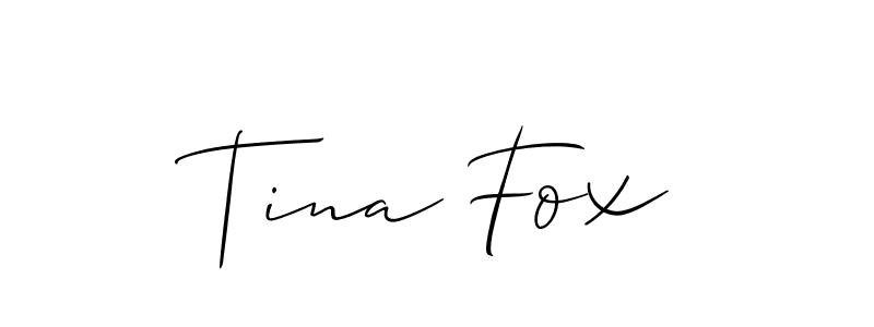 You should practise on your own different ways (Allison_Script) to write your name (Tina Fox) in signature. don't let someone else do it for you. Tina Fox signature style 2 images and pictures png