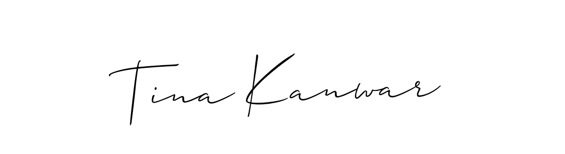 How to Draw Tina Kanwar signature style? Allison_Script is a latest design signature styles for name Tina Kanwar. Tina Kanwar signature style 2 images and pictures png