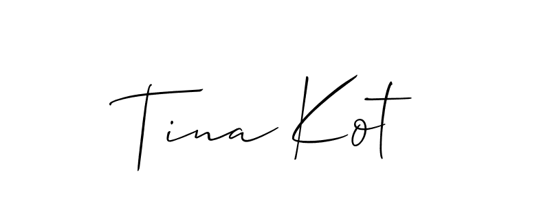 Also we have Tina Kot name is the best signature style. Create professional handwritten signature collection using Allison_Script autograph style. Tina Kot signature style 2 images and pictures png