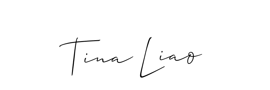 Tina Liao stylish signature style. Best Handwritten Sign (Allison_Script) for my name. Handwritten Signature Collection Ideas for my name Tina Liao. Tina Liao signature style 2 images and pictures png