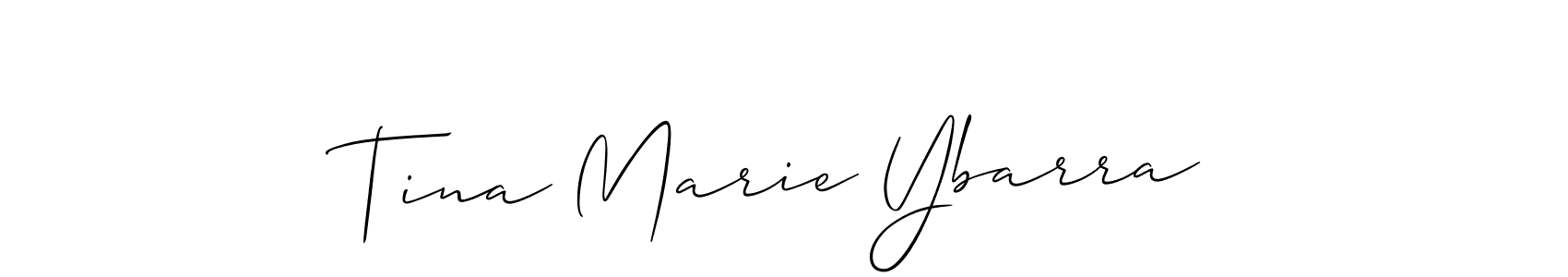 How to make Tina Marie Ybarra signature? Allison_Script is a professional autograph style. Create handwritten signature for Tina Marie Ybarra name. Tina Marie Ybarra signature style 2 images and pictures png