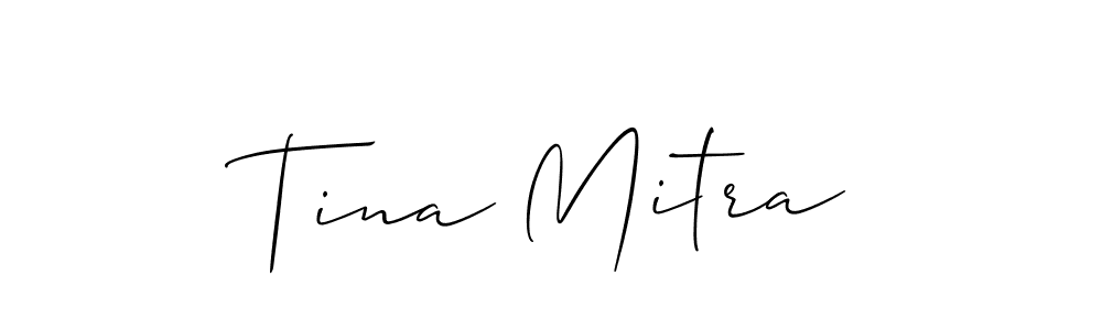 Make a short Tina Mitra signature style. Manage your documents anywhere anytime using Allison_Script. Create and add eSignatures, submit forms, share and send files easily. Tina Mitra signature style 2 images and pictures png