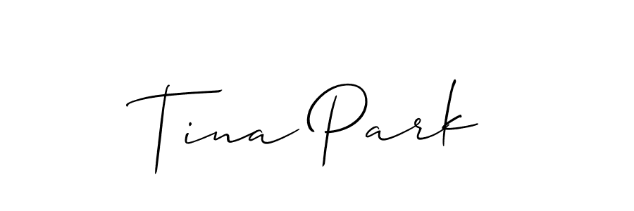 Create a beautiful signature design for name Tina Park. With this signature (Allison_Script) fonts, you can make a handwritten signature for free. Tina Park signature style 2 images and pictures png